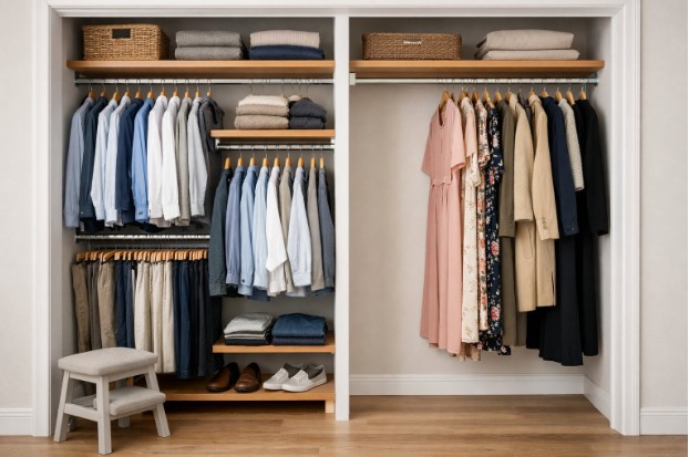 Ab Closets – Reach-In Closet Layout Guide Broward County: Double-Hang vs Long-Hang (How to Choose) – Abc2