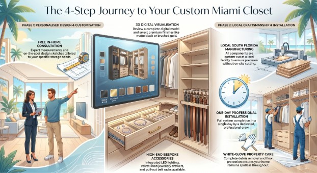 What Is the Design and Installation Process for a Custom Closet in Miami?