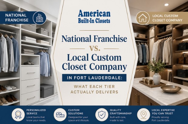 National Franchise vs. Local Custom Closet Company in Fort Lauderdale: What Each Tier Actually Delivers