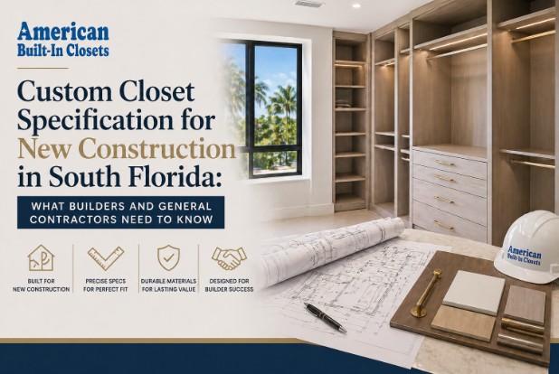 Custom Closet Specification for New Construction in South Florida: What Builders and General Contractors Need to Know