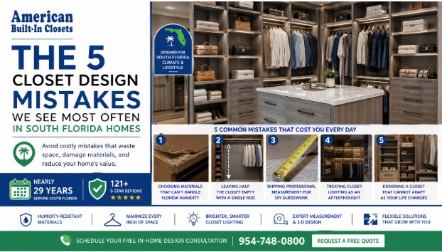 The 5 Closet Design Mistakes We See Most Often in South Florida Homes