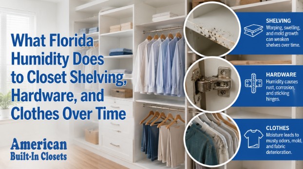 What Florida Humidity Does to Closet Shelving, Hardware, and Clothes Over Time