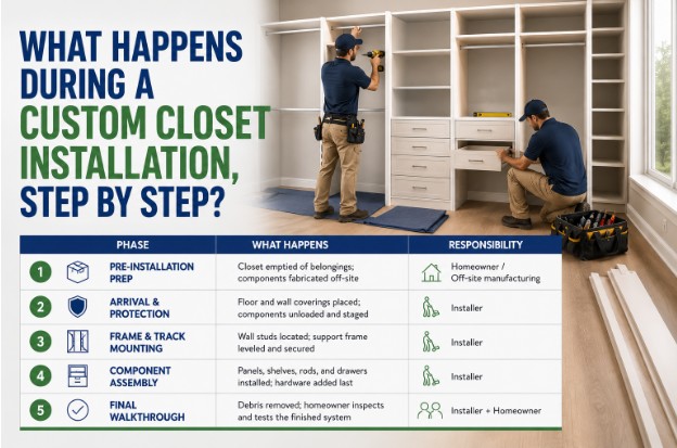 What Happens During a Custom Closet Installation, Step by Step?